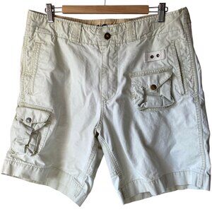 Top-Sider off white cargo shorts multi pockets outdoors vintage men 36‎
